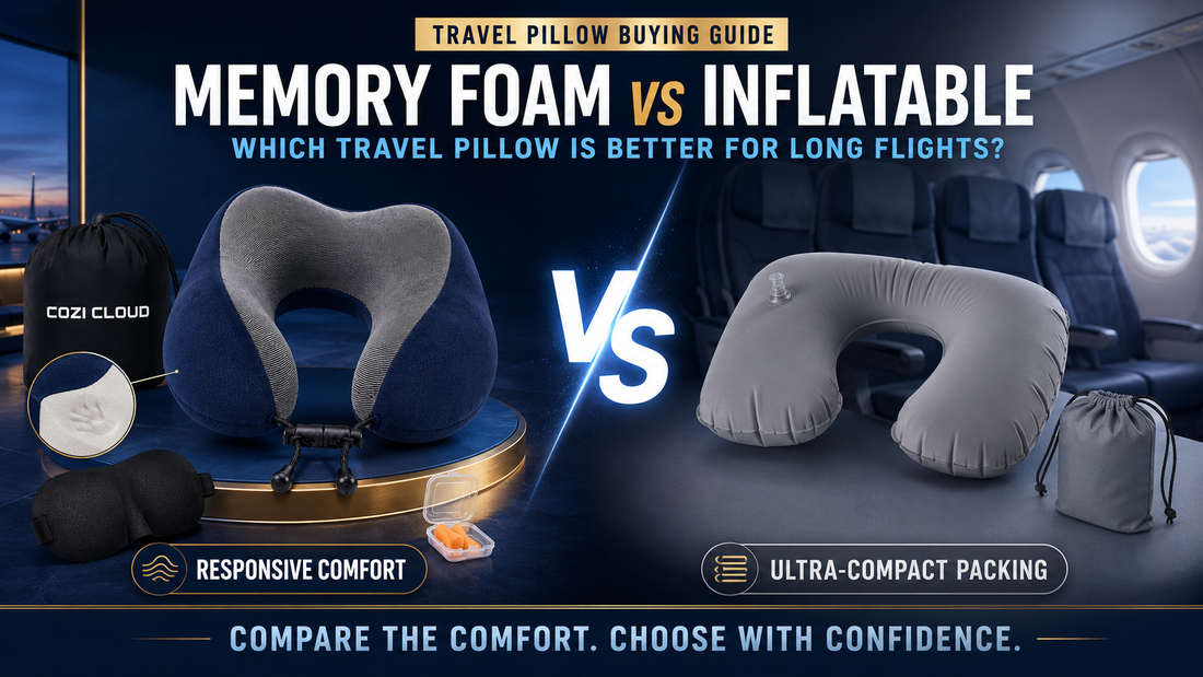 Memory Foam vs Inflatable Travel Pillow: Which Is Better for Long Flights?