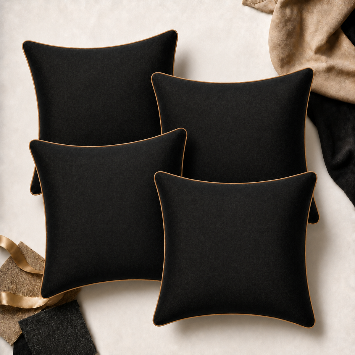 Cozi Cloud Luxe Velvet Memory Foam Cushion – 12x12 Inch