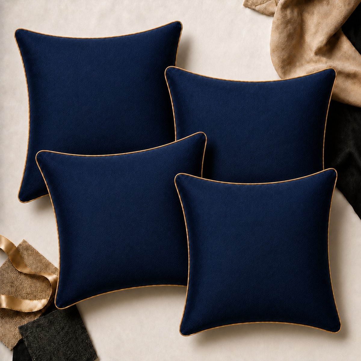 Cozi Cloud Luxe Velvet Memory Foam Cushion – 12x12 Inch