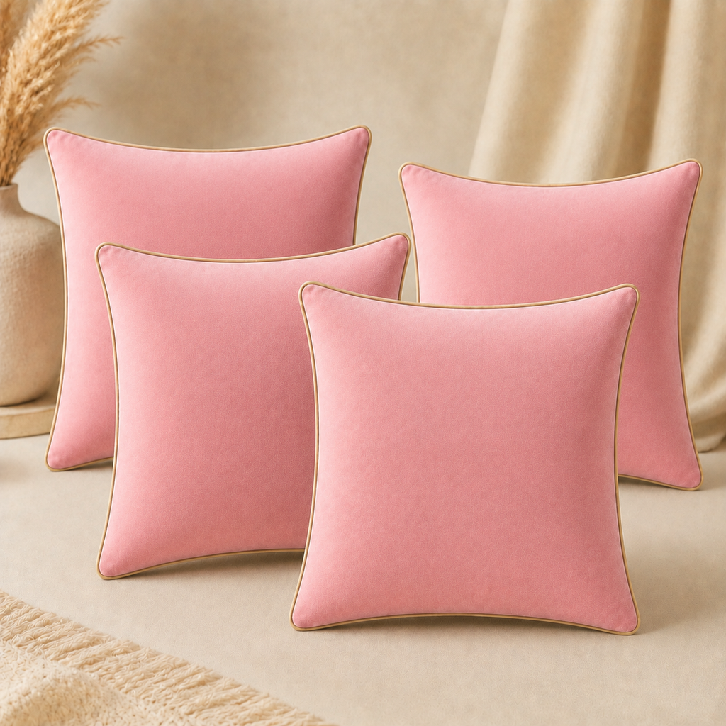 Cozi Cloud Luxe Velvet Memory Foam Cushion – 12x12 Inch