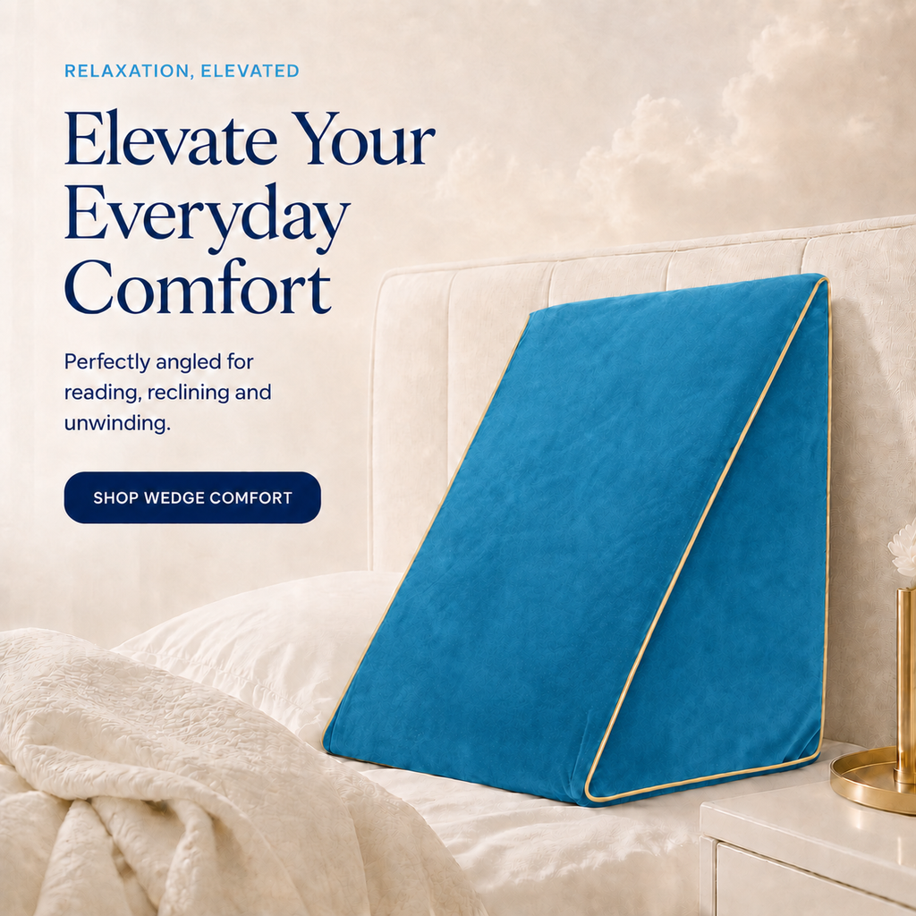 Cozi Cloud Memory Foam Wedge Pillow for Sleeping, Reading & Leg Elevation