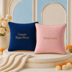 Cozi Cloud LuxeCurve Embroidered Cushion Combo – Pack of 2