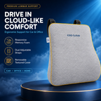 Cozi Cloud CloudNest B1 Thin Memory Foam Backrest Pillow for Car & Chair – Dual Adjustable Straps