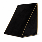 Cozi Cloud black memory foam wedge pillow with premium gold piping